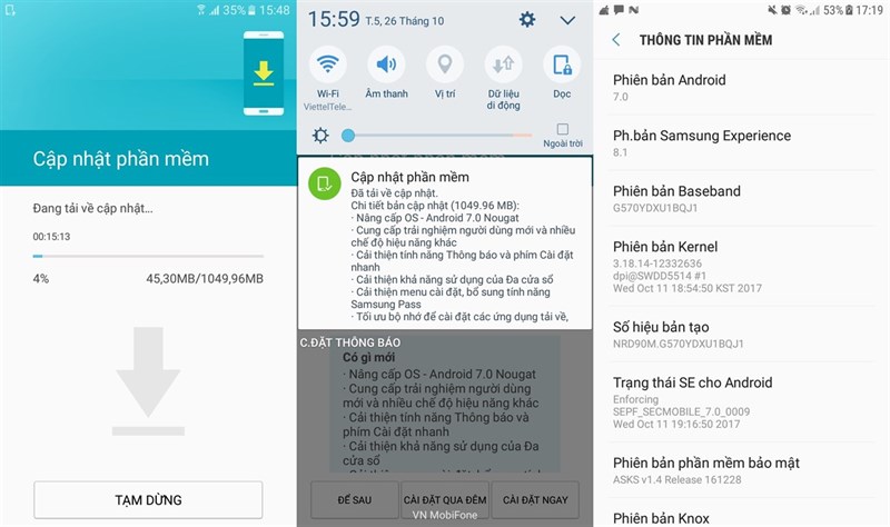 Galaxy J5 Prime tại Việt Nam chính thức được cập nhật Android 7.0 Galaxy J5 Prime tại Việt Nam chính thức được cập nhật Android 7.0