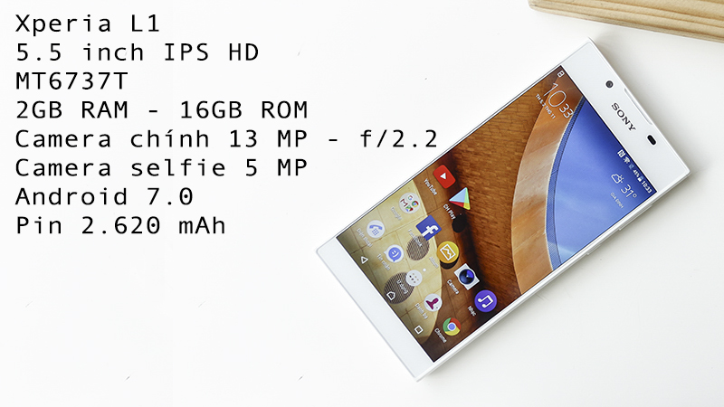Trên tay Xperia L1 màu trắng Trên tay Xperia L1 màu trắng