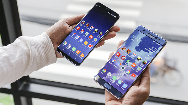 So sánh Galaxy Note Fe và Galaxy S8 So sánh Galaxy Note Fe và Galaxy S8