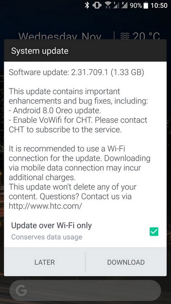 HTC U11 tại Đài Loan được cập nhật Android 8.0 HTC U11 tại Đài Loan được cập nhật Android 8.0