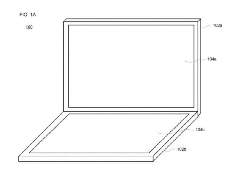 Bằng sáng chế laptop màn hình kép của Google: Không có phím cứng