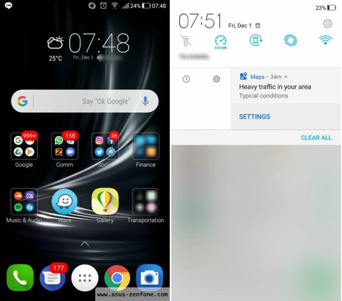 ZenUI 4.0 Zenfone 3