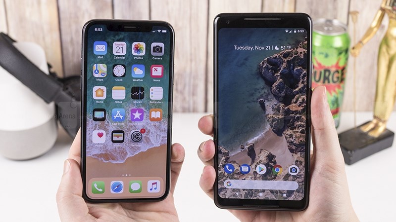So sánh iPhone X và Pixel 2 XL