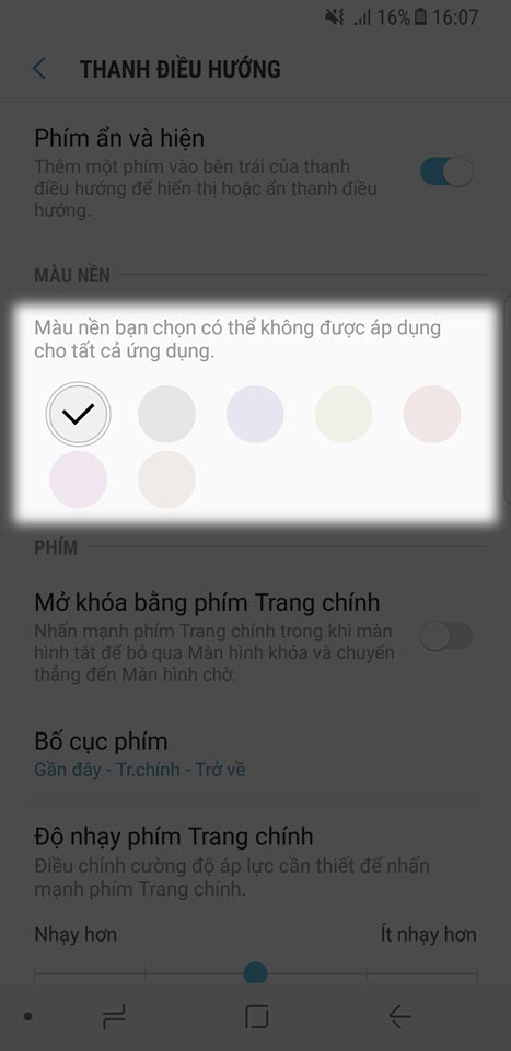 phím điều hướng