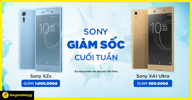 Cuối tuần: Xperia XZs giảm 1 triệu, Xperia XA1 Ultra giảm 500.000đ Cuối tuần: Xperia XZs giảm 1 triệu, Xperia XA1 Ultra giảm 500.000đ