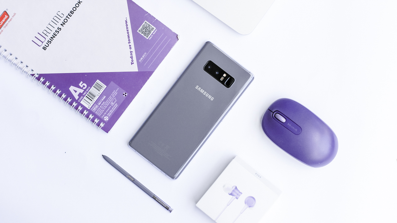 Trên tay Galaxy Note 8 Orchid Gray 