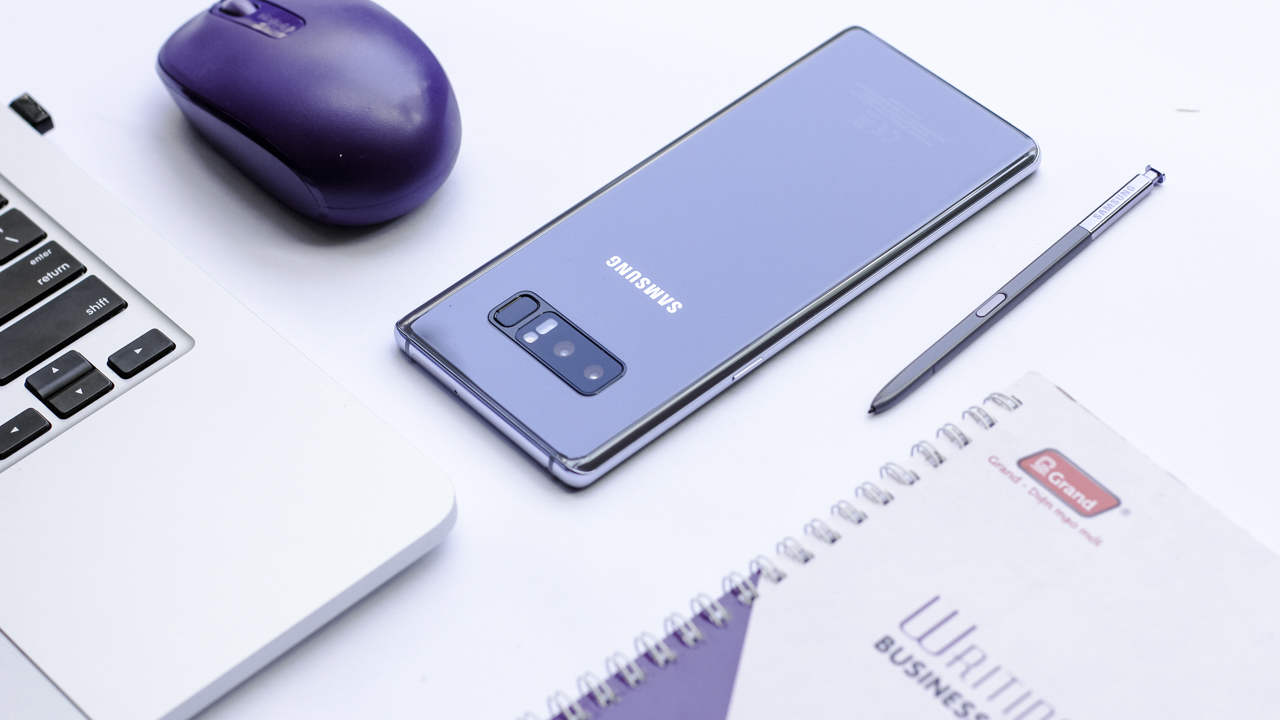 Trên tay Galaxy Note 8 Orchid Gray 