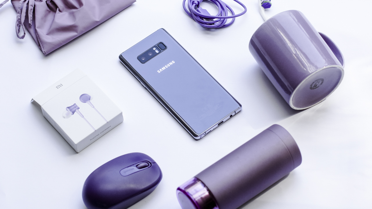 Trên tay Galaxy note 8 Orchid Gray