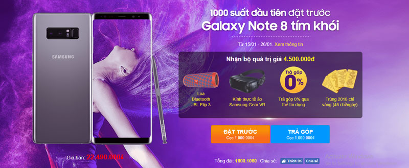 Khuyến mại Galaxy Note 8