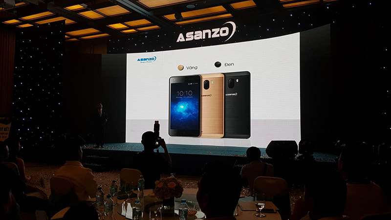 2 smartphone Asanzo S2, S3 sẽ có 2 màu Black và Gold