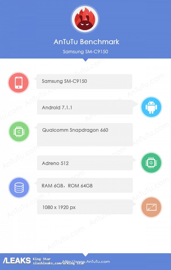 Galaxy C10 Plus xuất hiện trên AnTuTu với chip Snapdragon 660