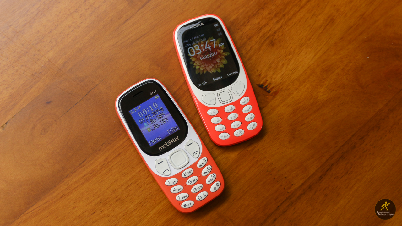 Đọ dáng Mobiistar B310 và Nokia 3310