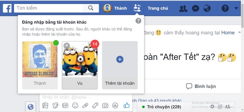 Facebook bổ sung tính năng chuyển đổi nhanh tài khoản, bạn đã thử chưa?