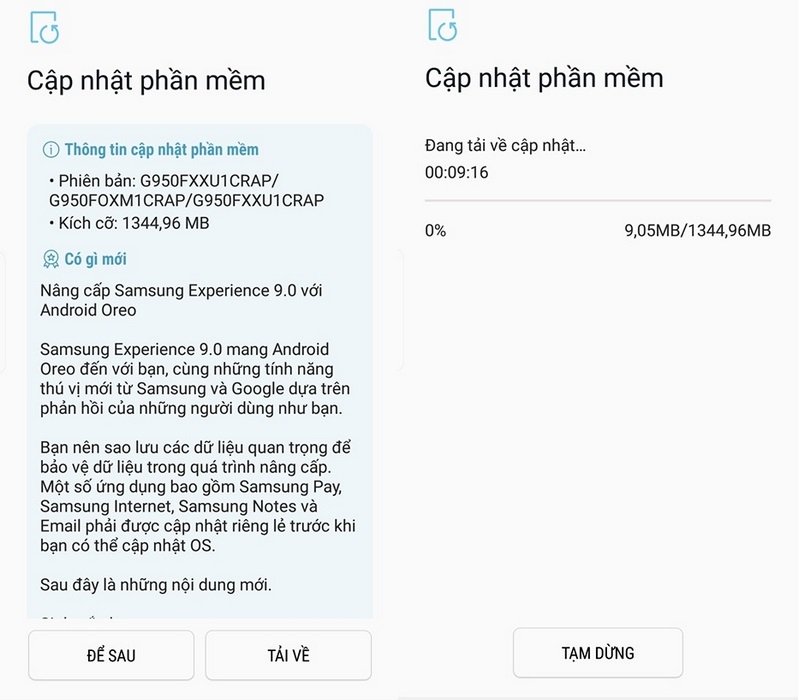 Tin vui: Galaxy S8 tại Việt Nam chính thức lên đời Android 8 Oreo