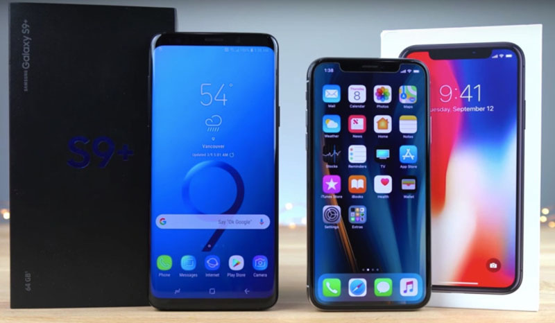 Galaxy S9+ vs iPhone X