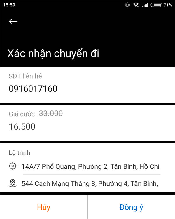 Xác nhận dịch vụ đã đặt Xác nhận dịch vụ đã đặt