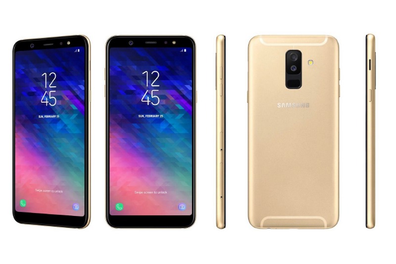 Galaxy A6+ lộ ảnh render mới với khung vỏ kim loại, camera kép, màn hình 18:9