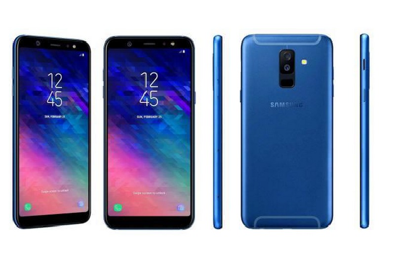 Galaxy A6+ lộ ảnh render mới với khung vỏ kim loại, camera kép, màn hình 18:9