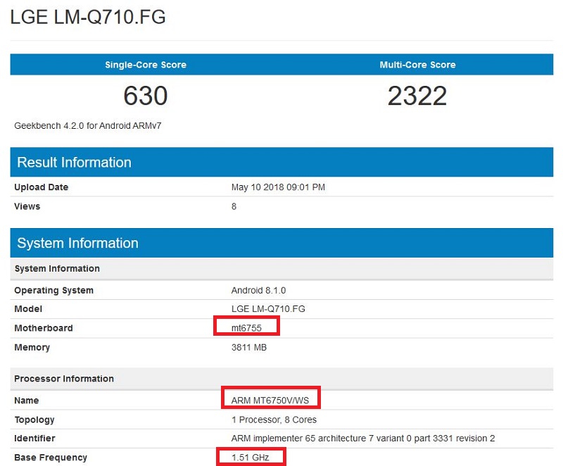 LG Q7 Stylus xuất hiện trên Geekbench