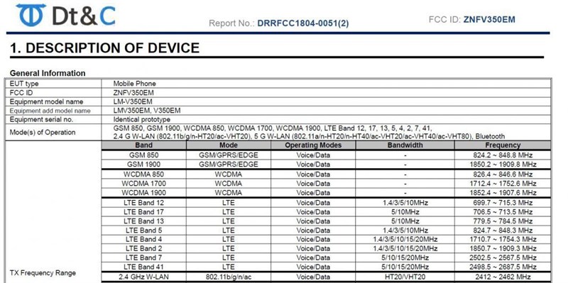 LG V35 ThinQ vừa đạt chứng nhận tại Hoa Kỳ và Nga, sẵn sàng ra mắt?