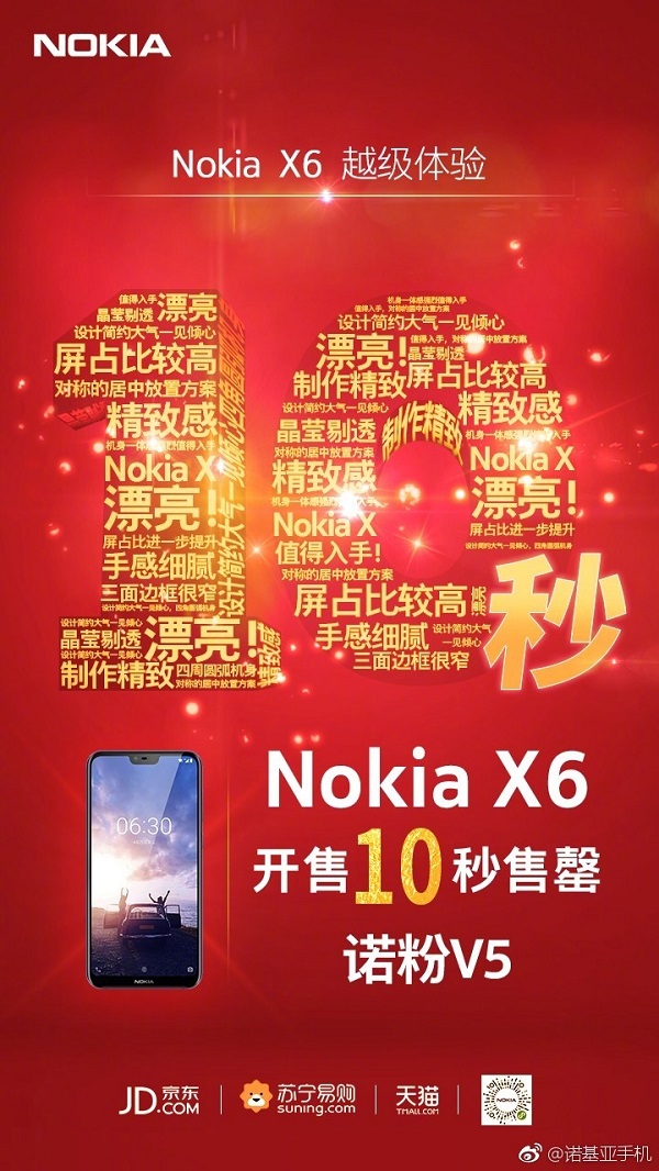 Nokia X6 cháy hàng chỉ sau 10 giây bán ra Nokia X6 cháy hàng chỉ sau 10 giây bán ra