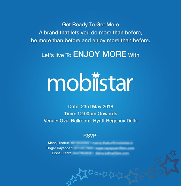 Mobiistar chính thức ra mắt tại thị trường Ấn Độ vào ngày 23.05.2018