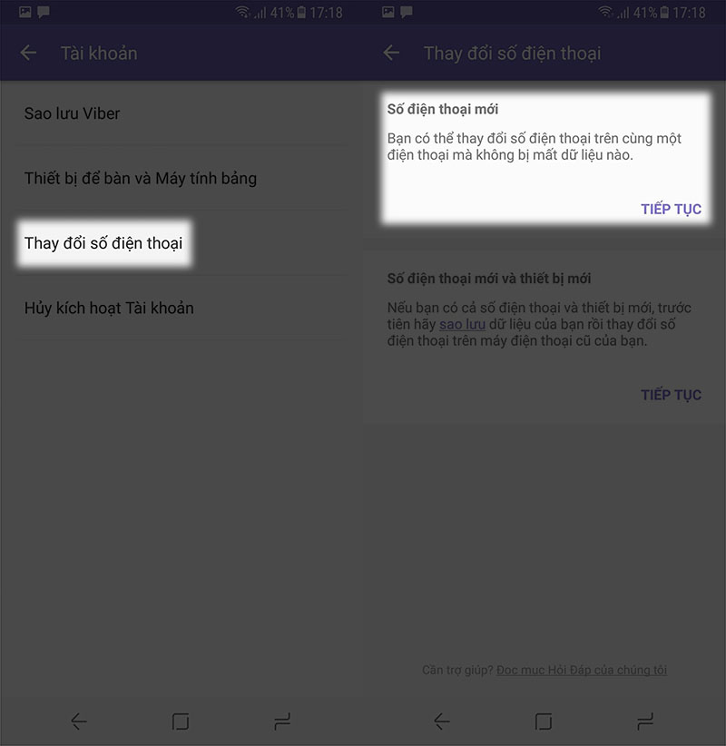 Đổi số điện thoại Viber Đổi số điện thoại Viber