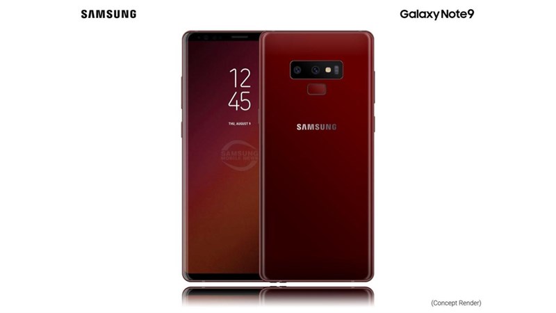 Galaxy Note 9 xuất hiện trong render mới, cuốn hút với màu đỏ tía