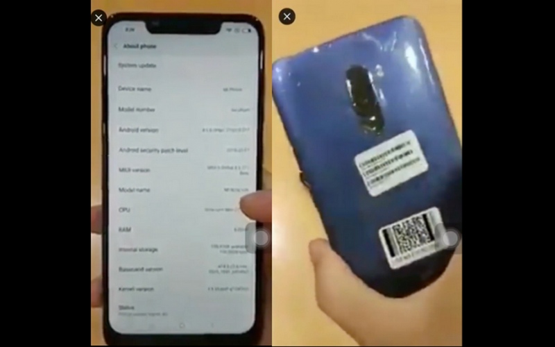 Xiaomi Pocophone camera kép, màn hình tai thỏ lộ video thực tế trên tay người dùng