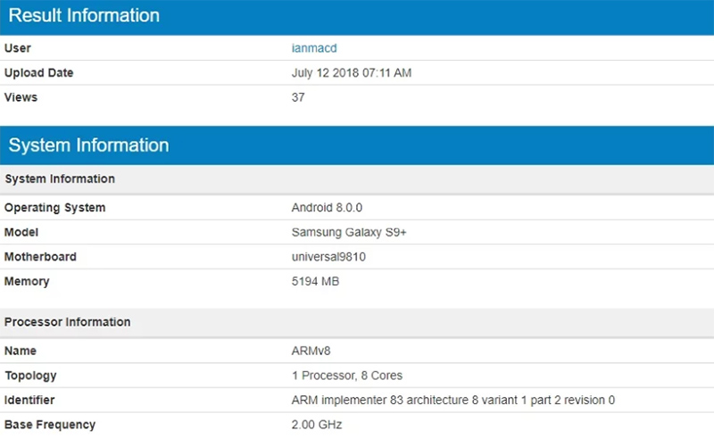 Exynos 9810 vượt qua 4.000 điểm đơn lõi trong bài test của Geekbench