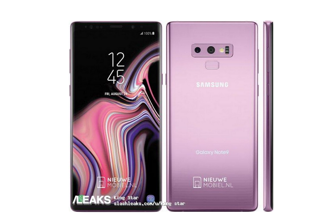 Galaxy Note 9 màu tím Lilac đẹp ngất ngây trong ảnh render mới