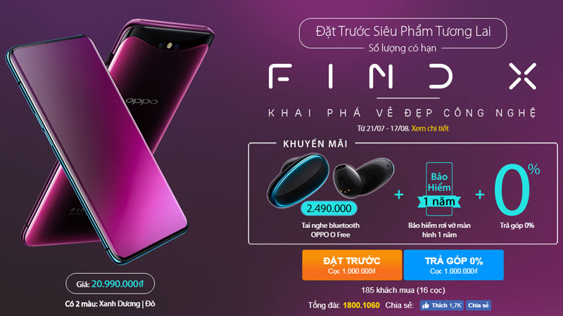 Đặt mua OPPO Find X