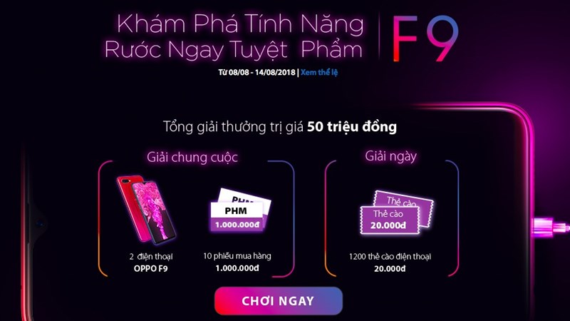 Hướng dẫn bạn cách nhận OPPO F9 hoàn toàn miễn phí