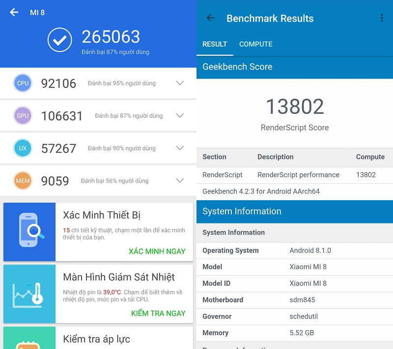 Đánh giá Xiaomi Mi 8