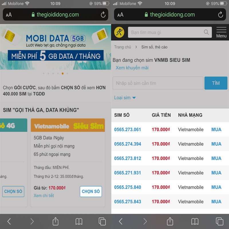 Siêu SIM VNM 4G Siêu SIM VNM 4G