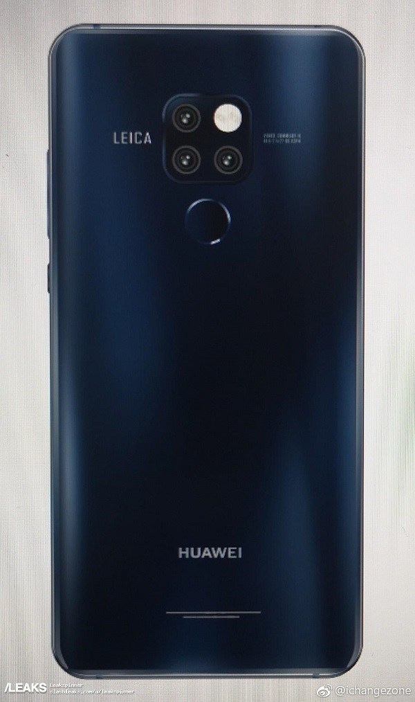 Hình ảnh render về Mate 20 Pro