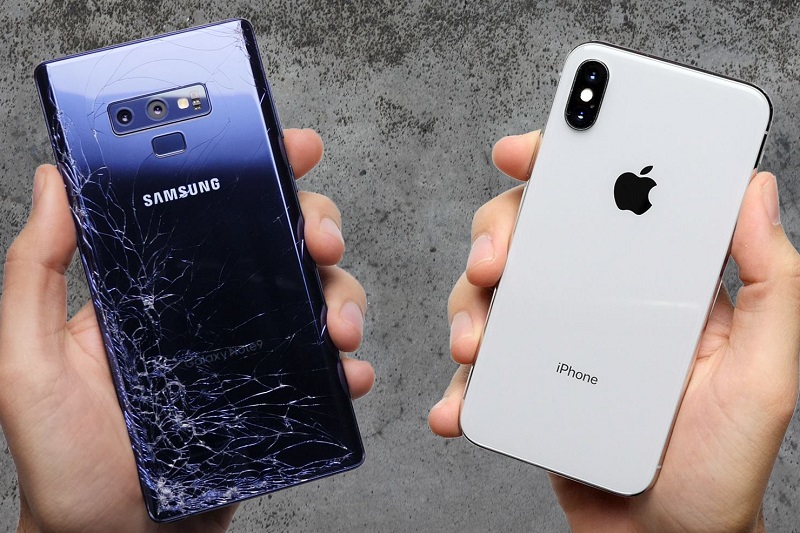 Galaxy Note 9 và iPhone X: Thử nghiệm thả rơi, siêu phẩm nào bền hơn?