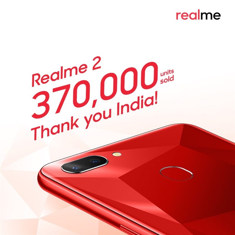 Công ty con của OPPO đã bán được 370.000 chiếc Realme 2 ở Ấn Độ