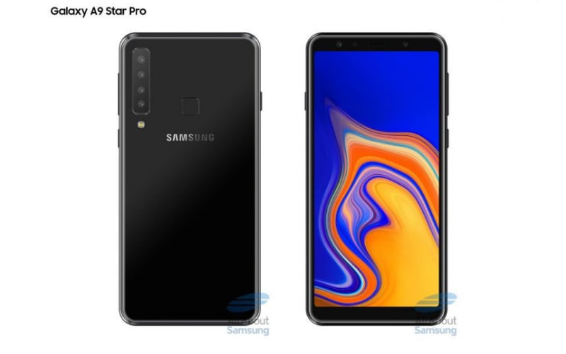 Samsung Galaxy A9 Star Pro lá» áº£nh render vá»i 4 camera máº·t sau, zoom quang 3x