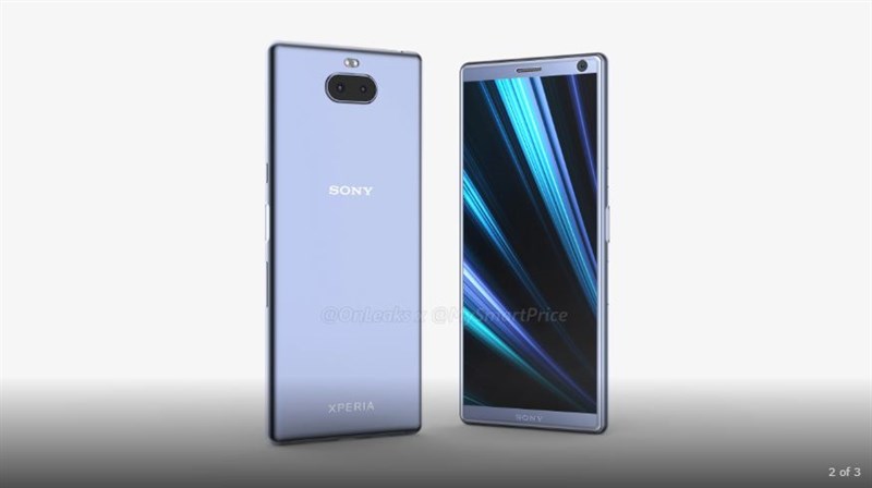 Xperia XA3 xuất hiện trong render 360 độ: Camera kép, màn hình 18:9