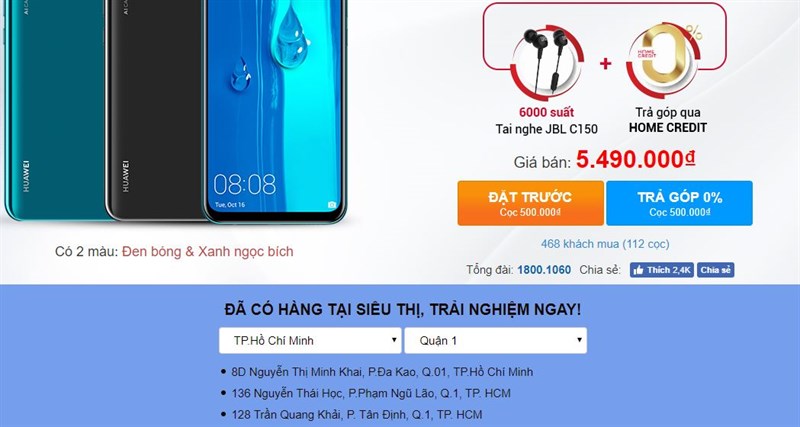 Huawei Y9 2019 đã có hàng tại siêu thị, mời bạn đến trải nghiệm Huawei Y9 2019 đã có hàng tại siêu thị, mời bạn đến trải nghiệm