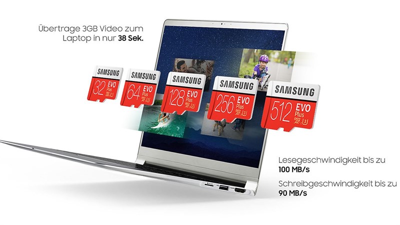 Tốc độ đọc và ghi của thẻ nhớ Samsung microSD EVO Plus