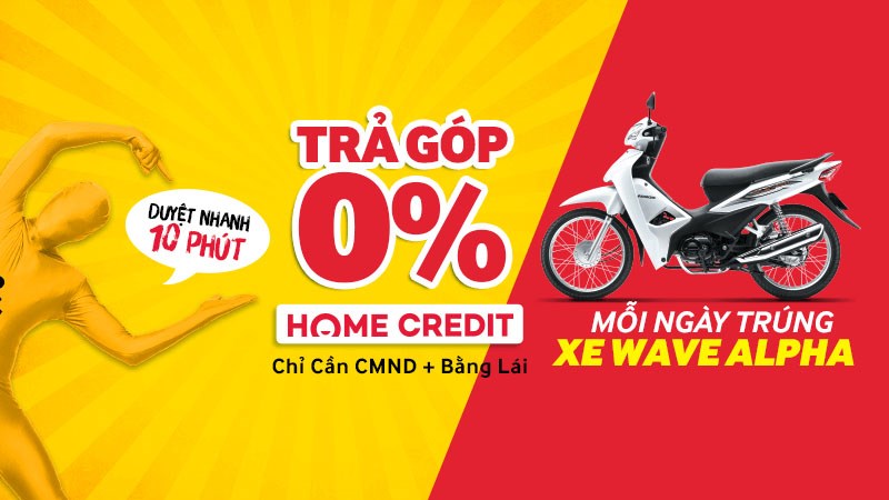 trả góp trúng xe thế giới di động