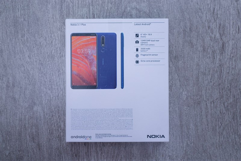 Mở hộp Nokia 3.1 Plus
