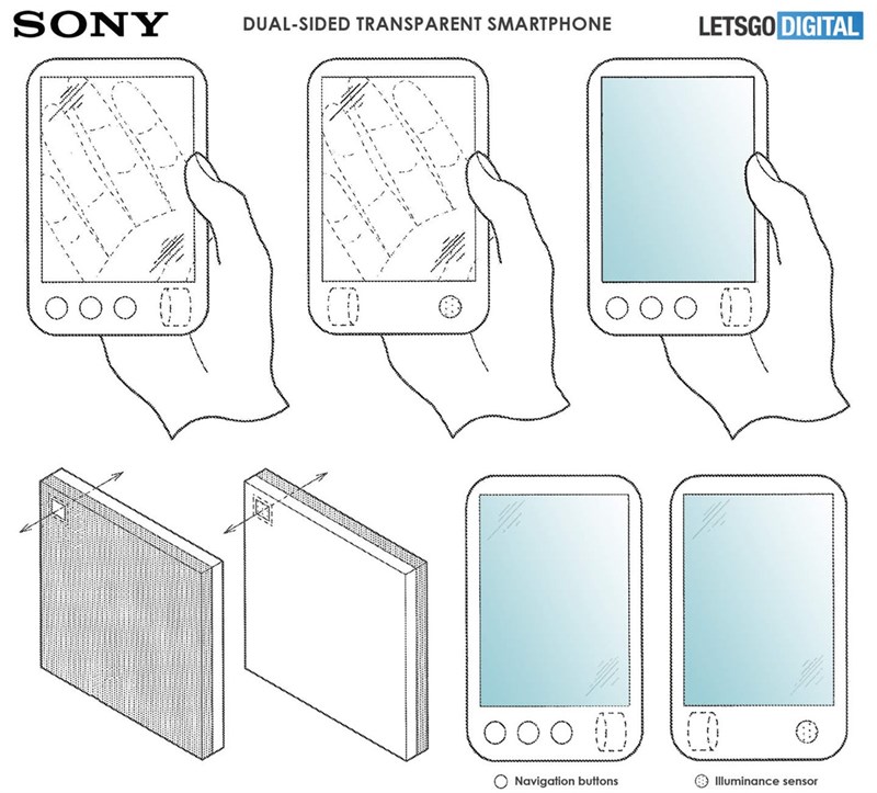 Xuất hiện bằng sáng chế smartphone Sony màn hình gập, 2 màn hình trong suốt Xuất hiện bằng sáng chế smartphone Sony màn hình gập, 2 màn hình trong suốt