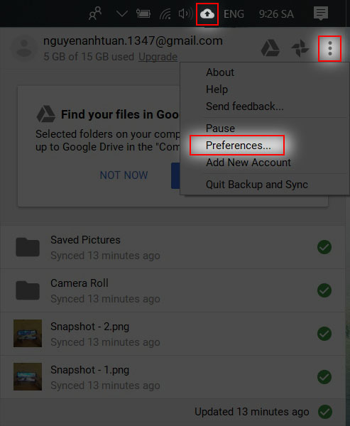 Cách tạo thư mục tự động đồng bộ lên Google Drive Cách tạo thư mục tự động đồng bộ lên Google Drive