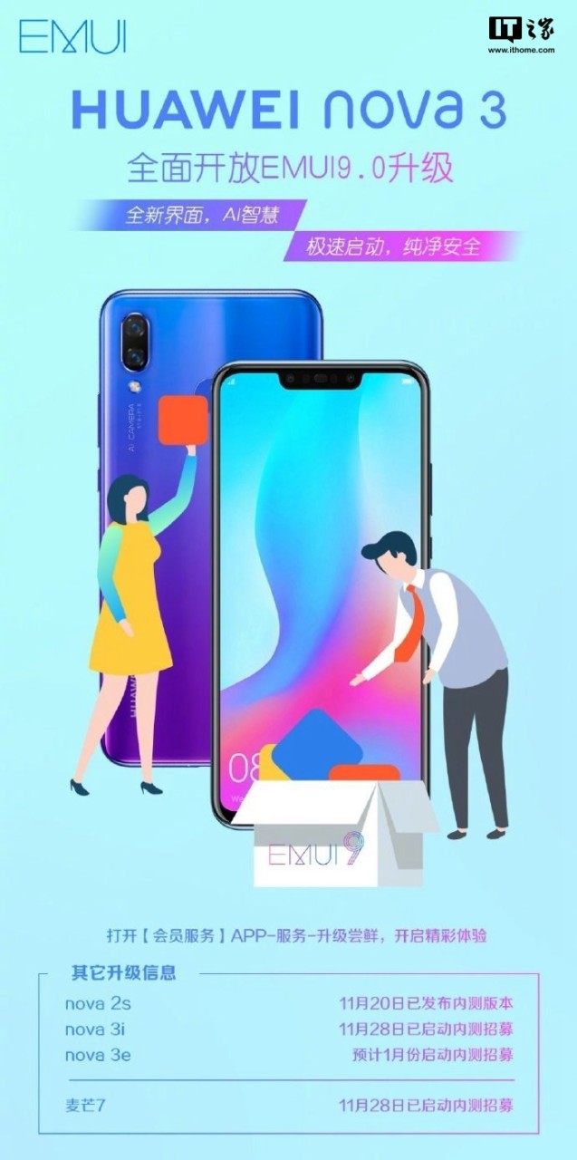 Huawei Nova 3 và một số máy Nova khác được cập nhật Android Pie