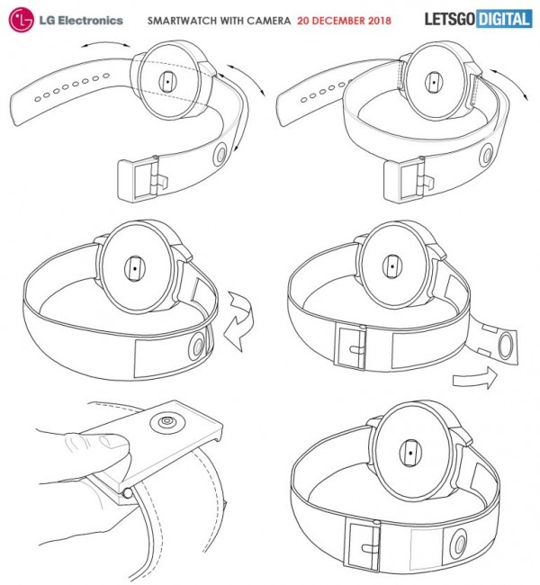 Xuất hiện bằng sáng chế đồng hồ thông minh LG tích hợp camera Xuất hiện bằng sáng chế đồng hồ thông minh LG tích hợp camera