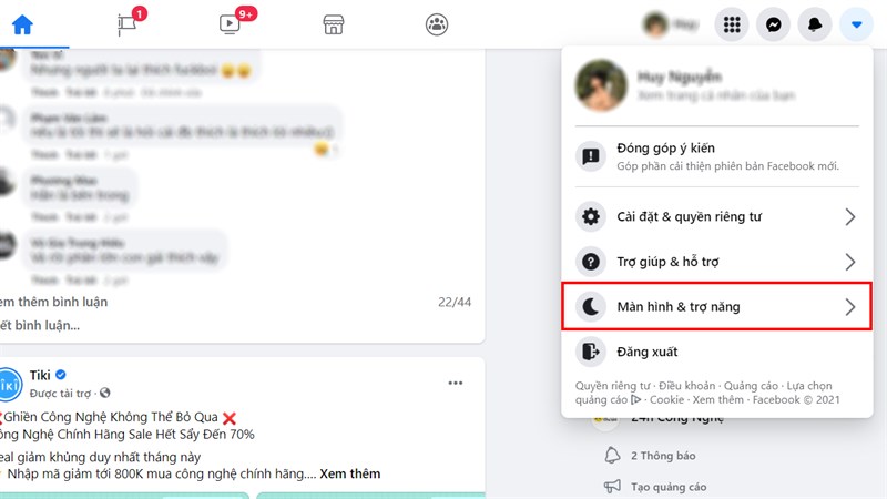 Cách chuyển Facebook thành nền đen-7 Cách chuyển Facebook thành nền đen-7