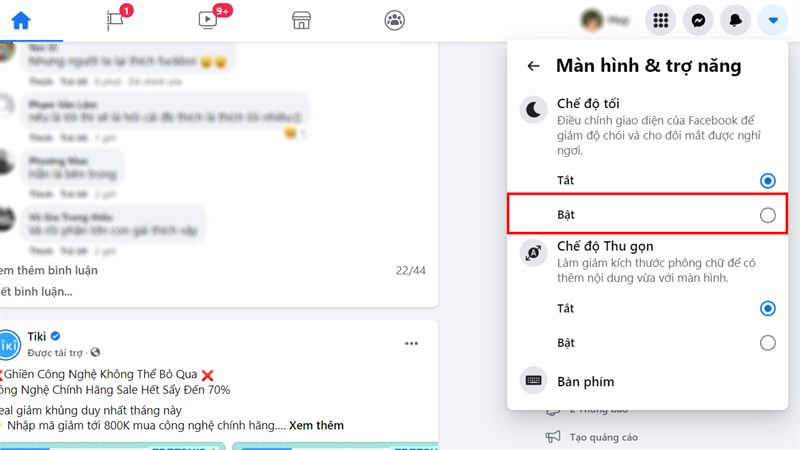 Cách chuyển Facebook thành nền đen-8 Cách chuyển Facebook thành nền đen-8